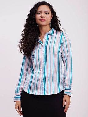 Satin Relaxed Fit Shirt - Multicolour