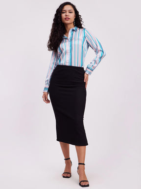 Satin Relaxed Fit Shirt - Multicolour