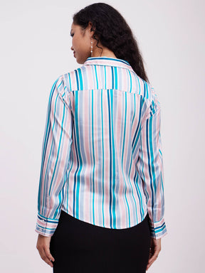 Satin Relaxed Fit Shirt - Multicolour