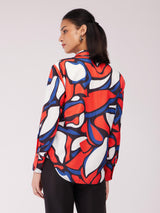 Abstract Print Shirt - Orange