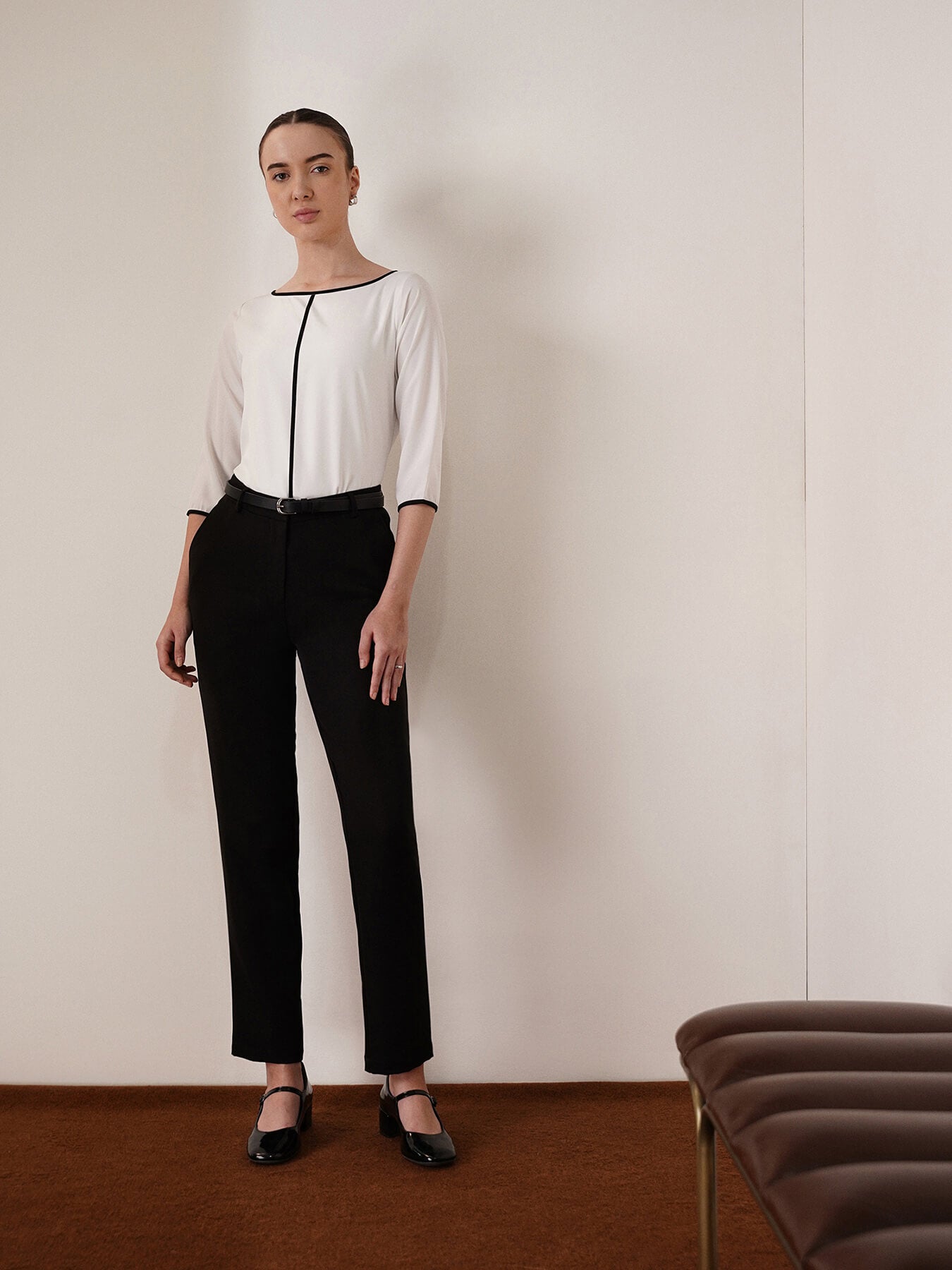 Boat Neck Top - Off White