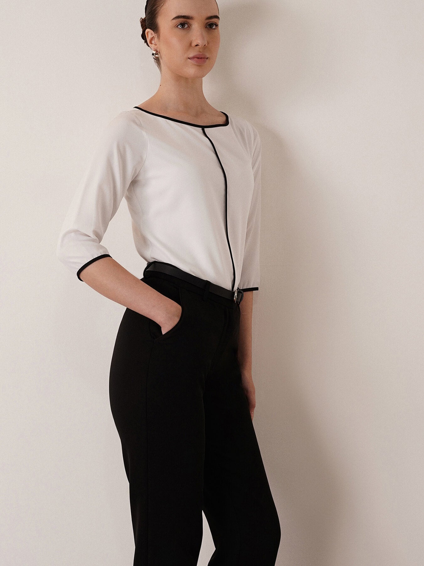 Boat Neck Top - Off White