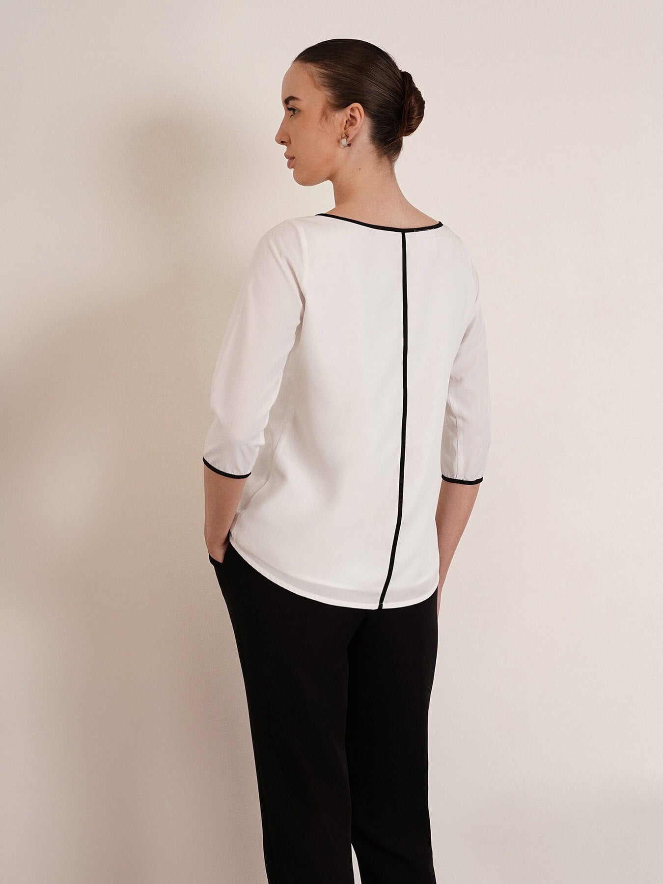 Boat Neck Top - Off White