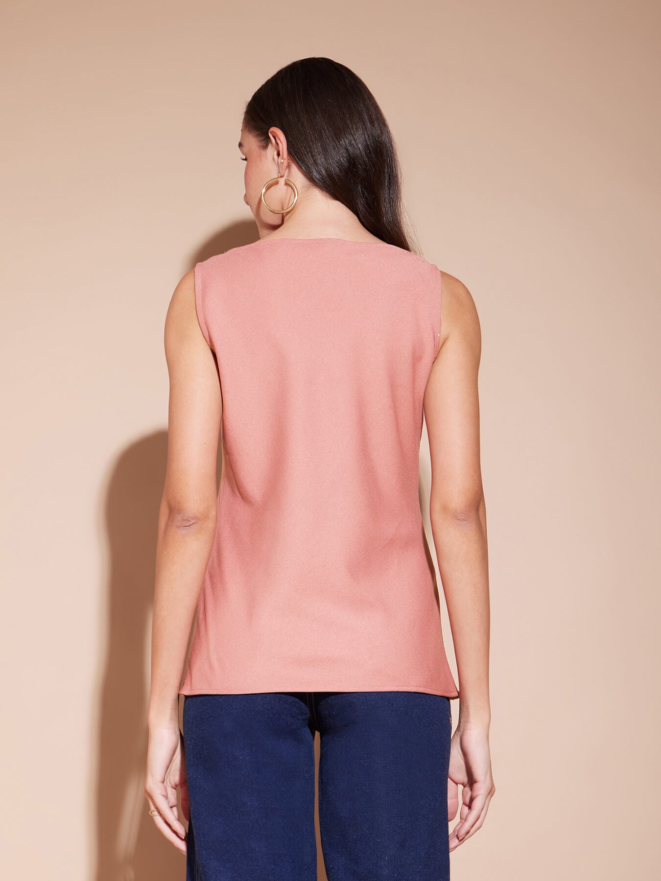 Cowl Neck Top - Pink