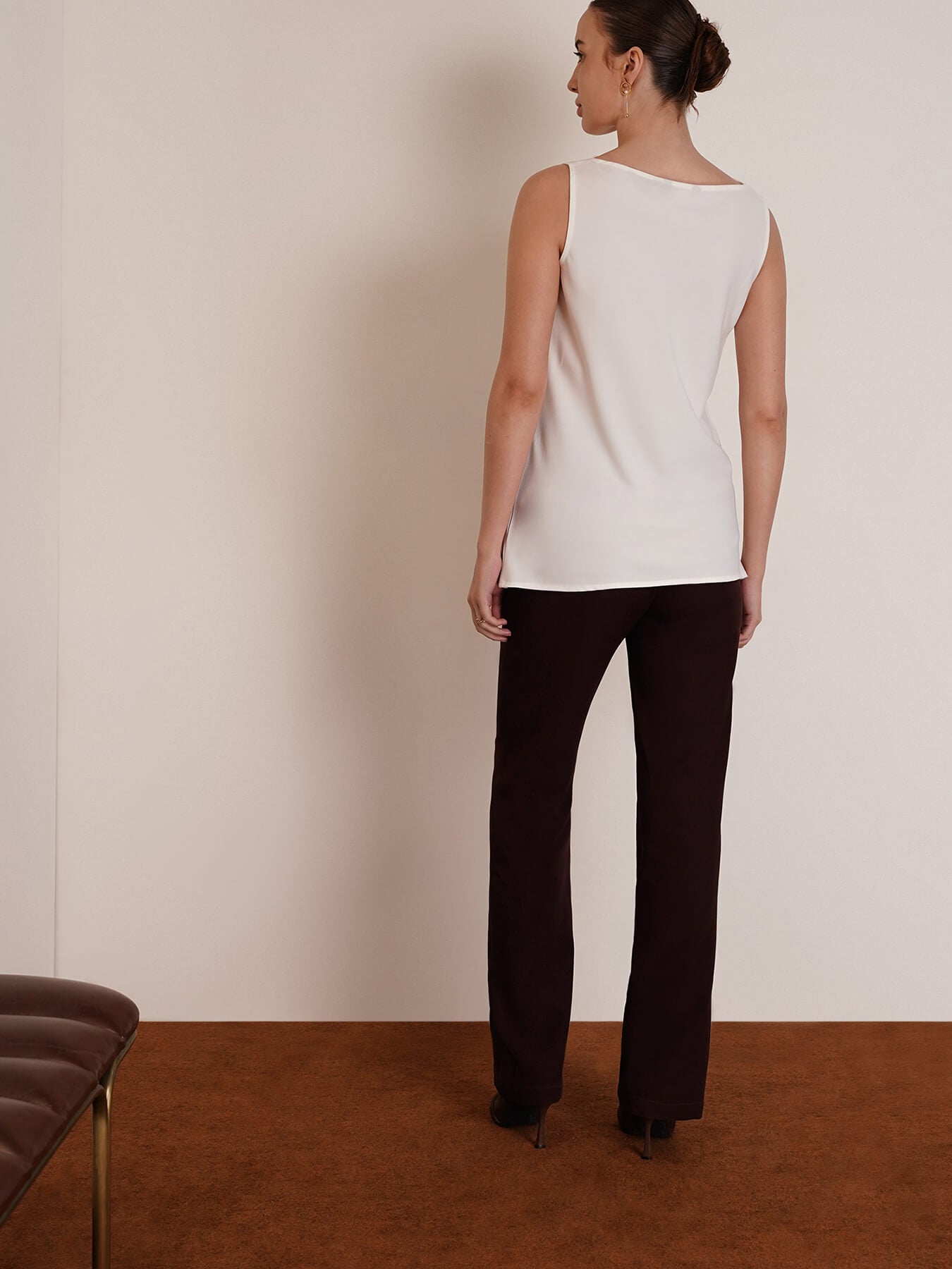 Cowl Neck Top - White