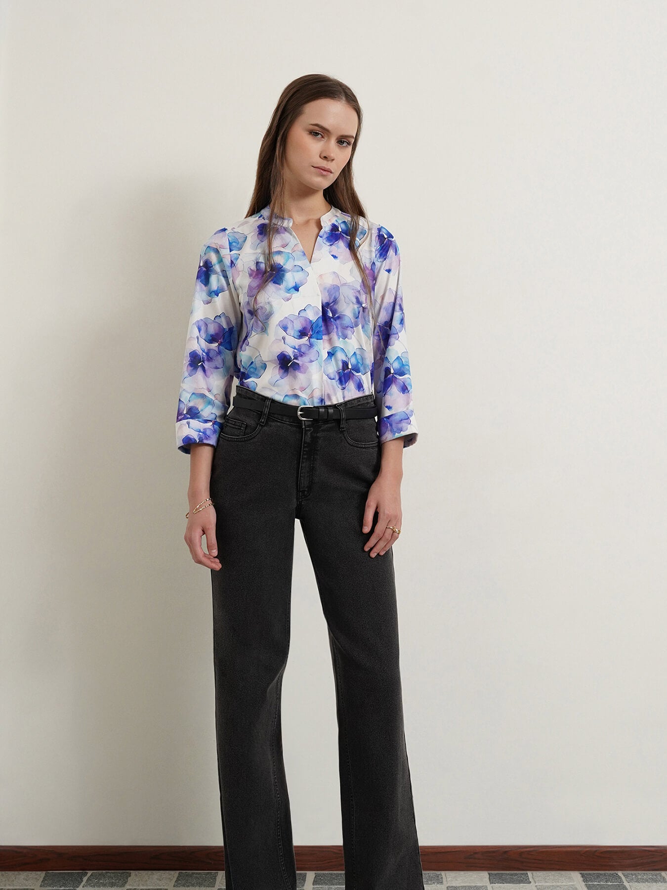 Floral Top - Blue