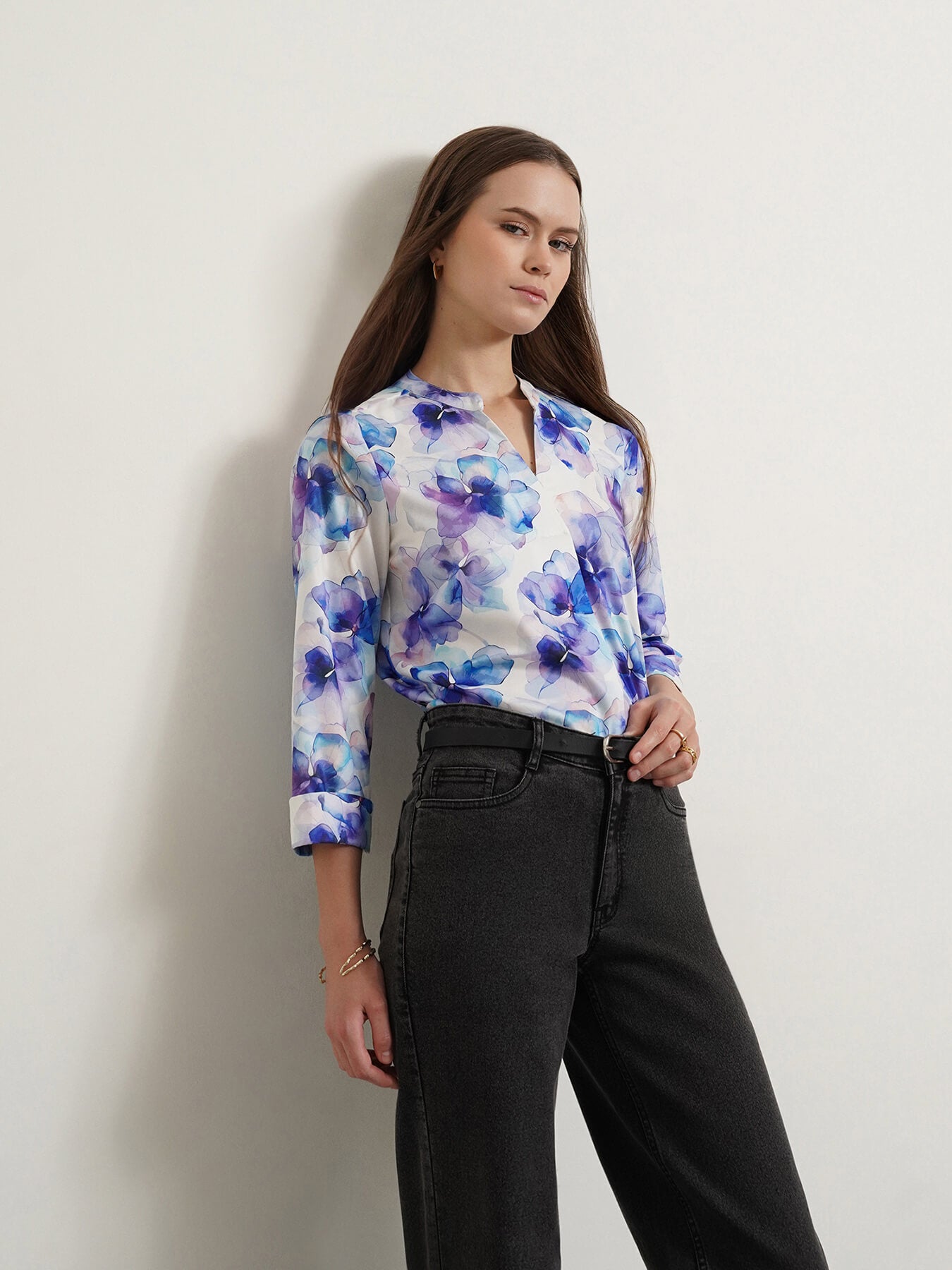 Floral Top - Blue