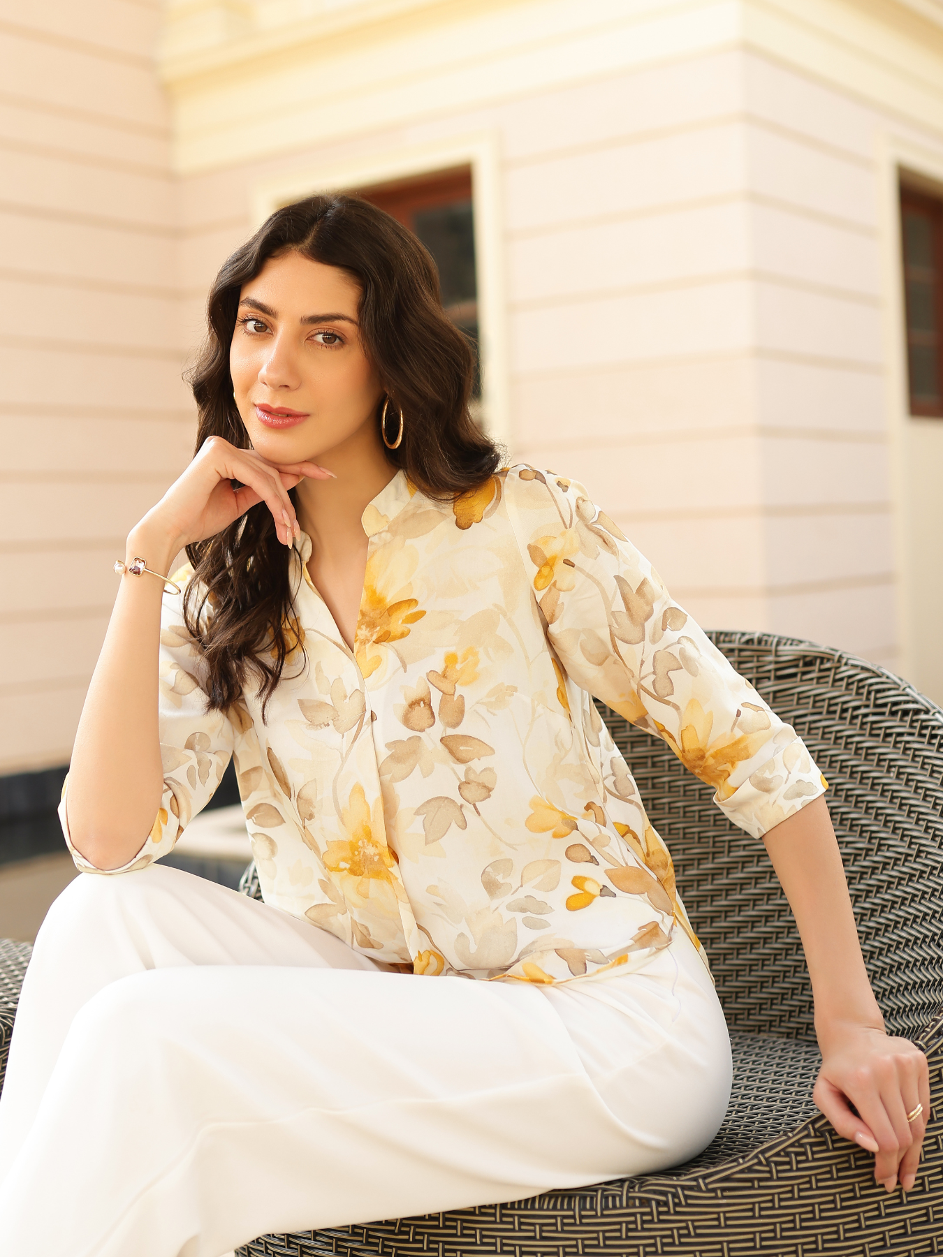Floral Top - Yellow