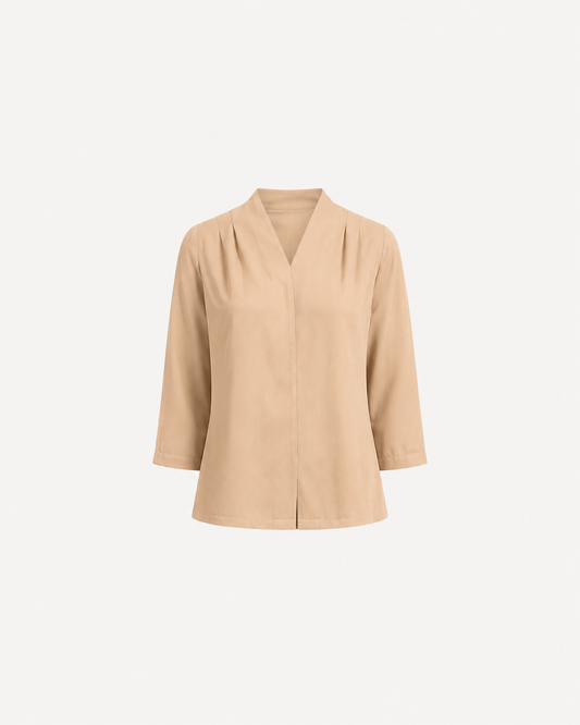 Cutout Detail Top - Beige