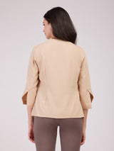 Cutout Detail Top - Beige