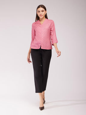 Polka Dot Top - Dusty Pink