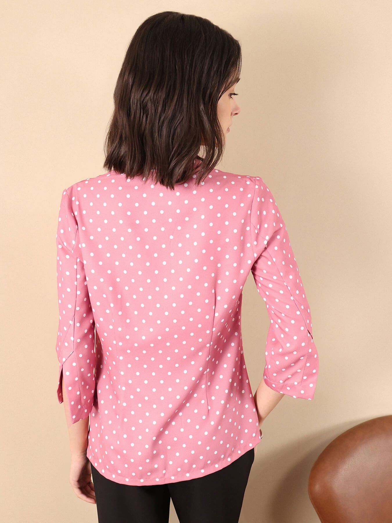 Polka Dot Top - Dusty Pink