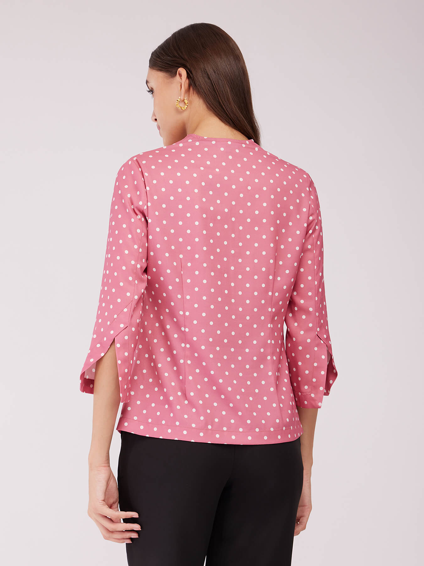 Polka Dot Top - Dusty Pink