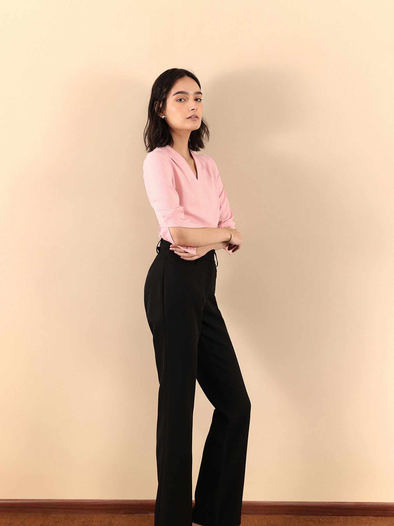 Pleat Detail Top - Dusty Pink
