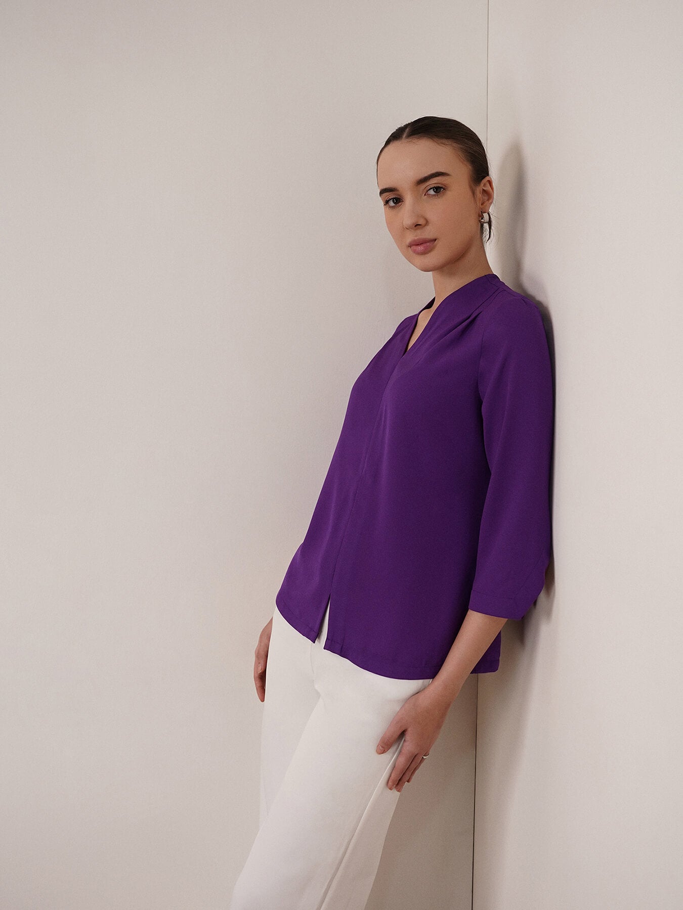 V-Neck Top - Purple