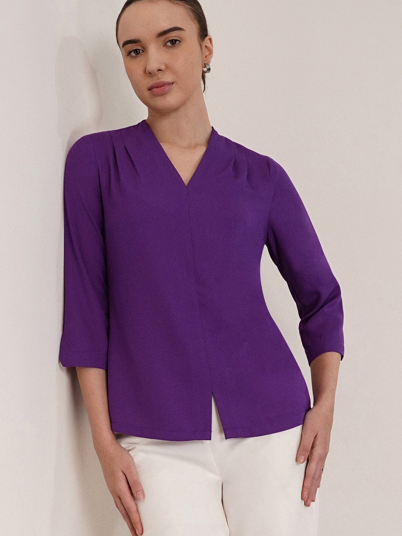V-Neck Top - Purple