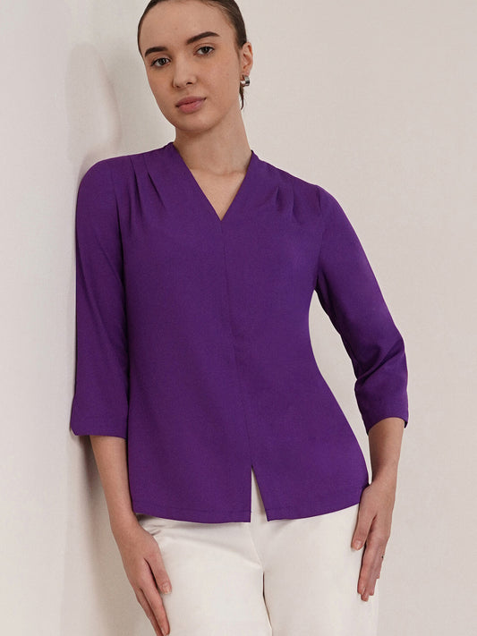 V-Neck Top - Purple