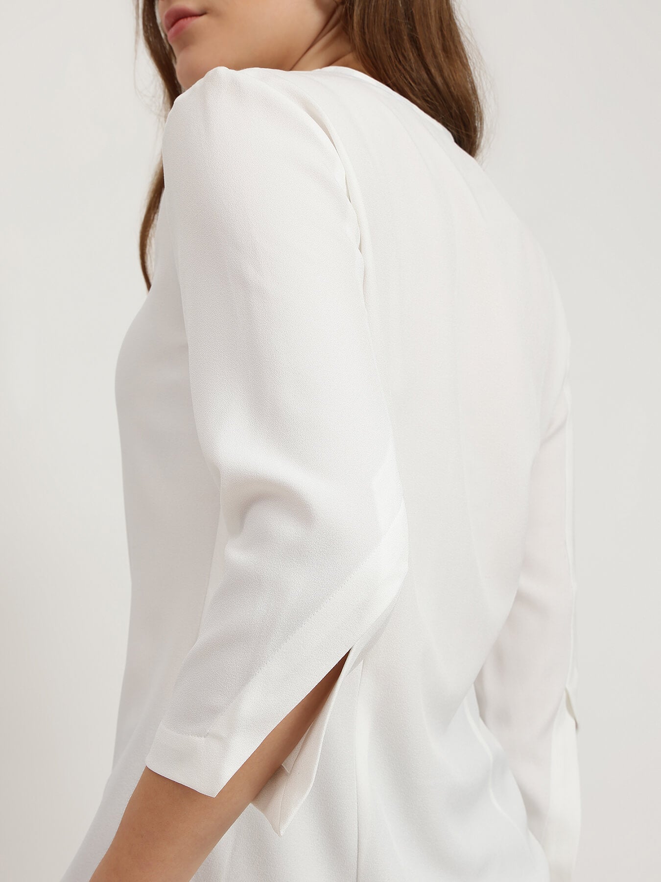 Cutout Sleeve Top - Off White