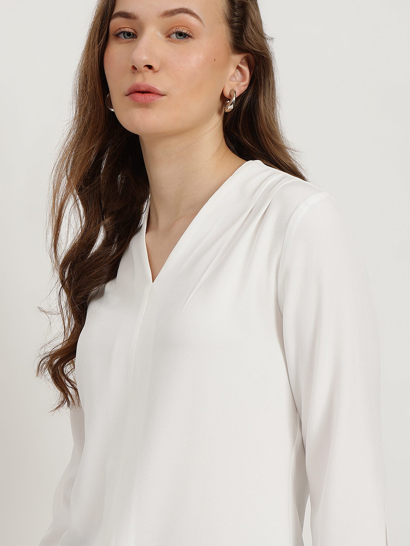 Cutout Sleeve Top - Off White