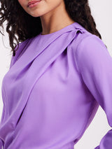 Button Detail Top - Lilac