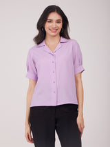 Puff Sleeves Top - Lilac