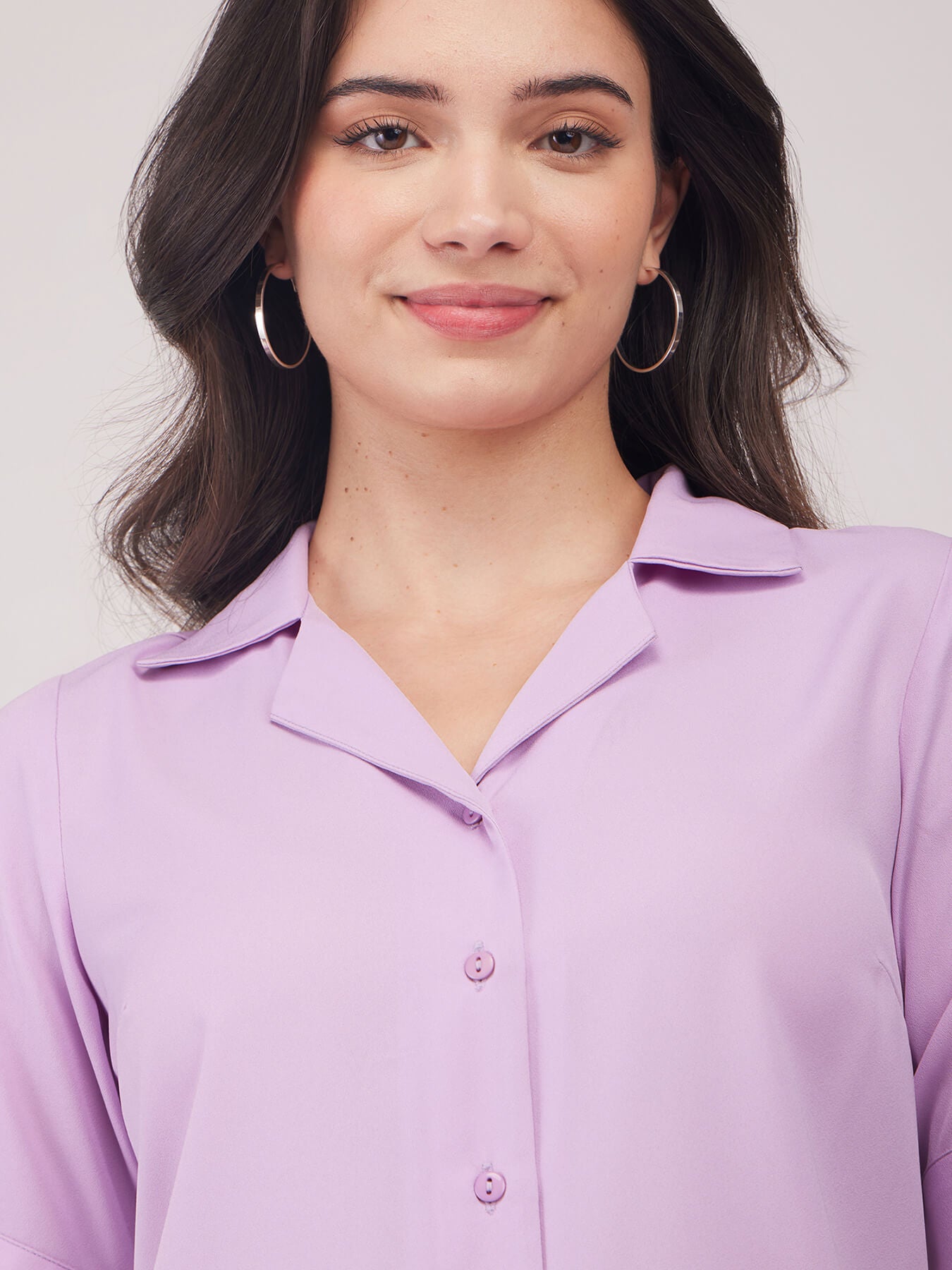 Puff Sleeves Top - Lilac