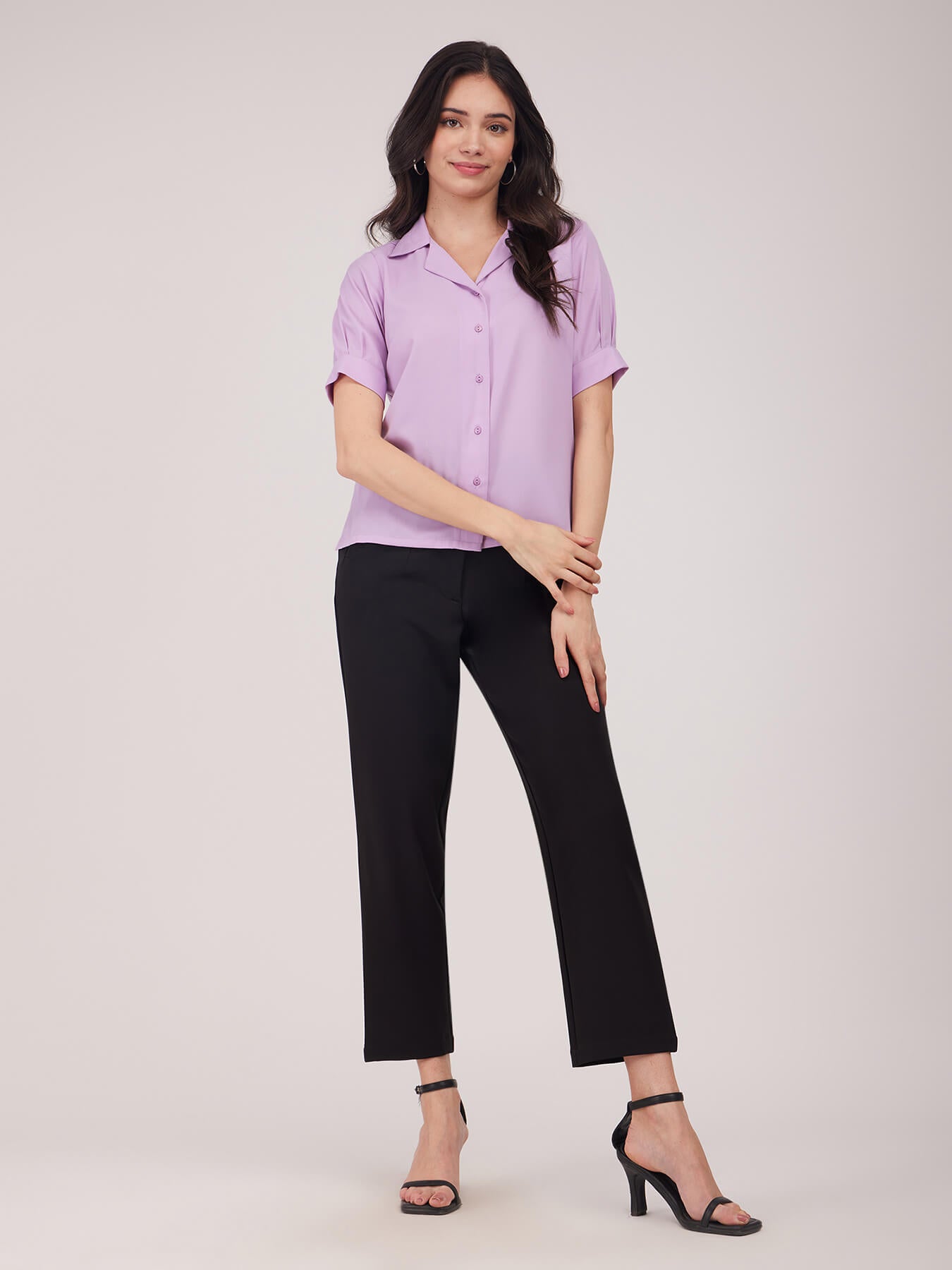 Puff Sleeves Top - Lilac