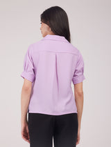 Puff Sleeves Top - Lilac