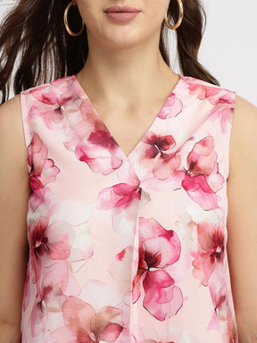 Front Pleated Top - Pink