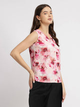 Front Pleated Top - Pink
