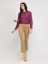 Tie-up Neck Top - Mauve