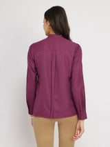 Tie-up Neck Top - Mauve