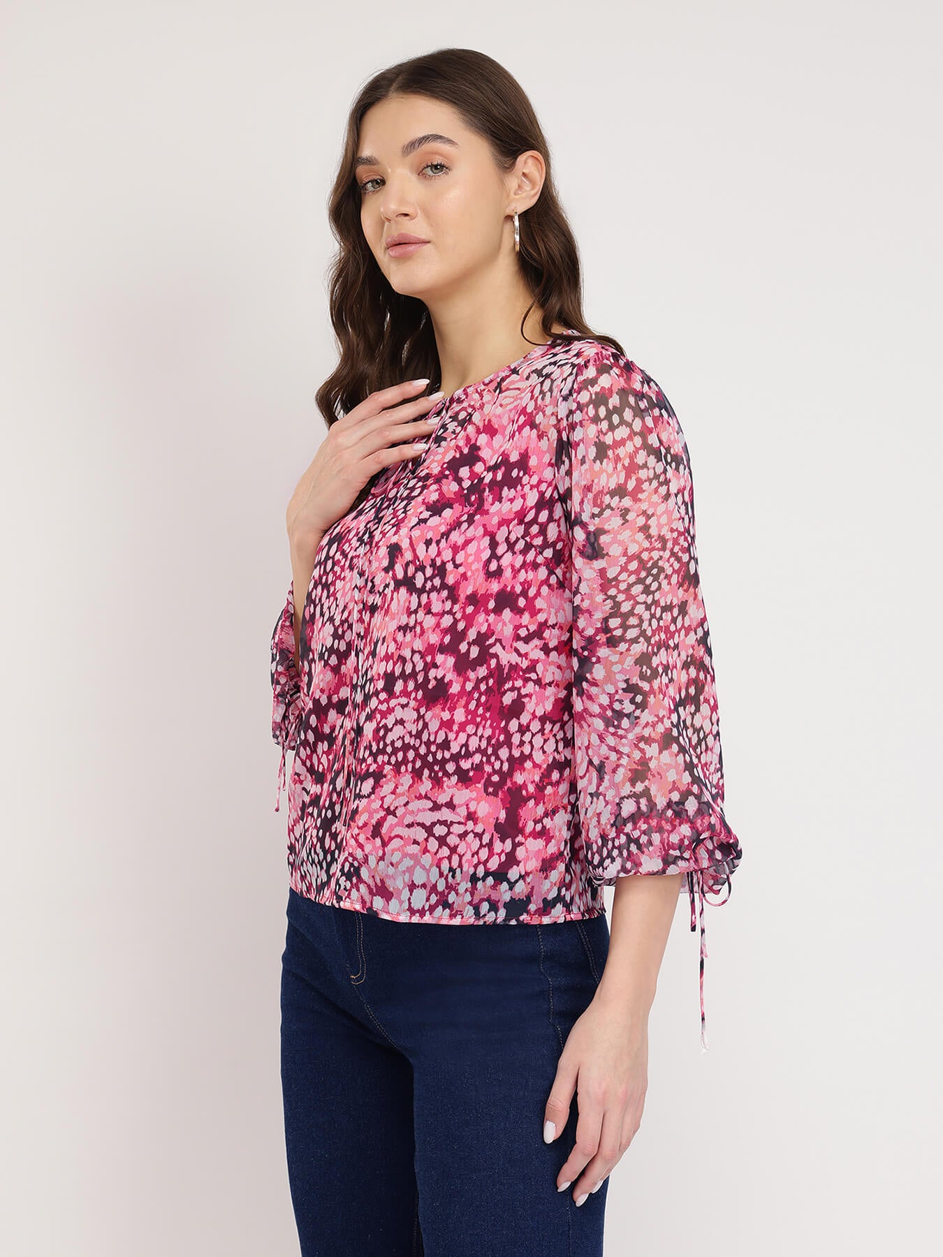 Animal Print Top - Pink