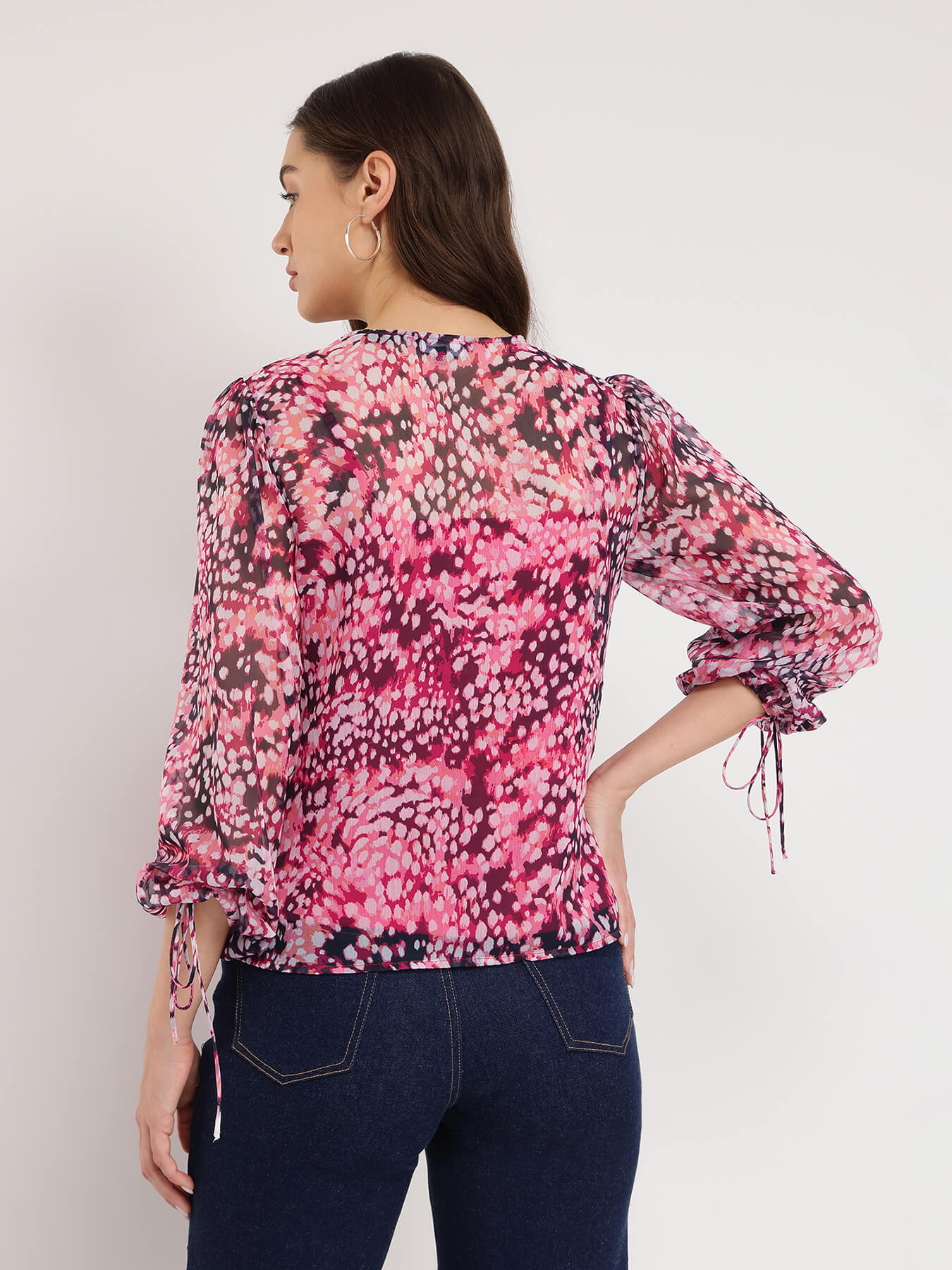 Animal Print Top - Pink