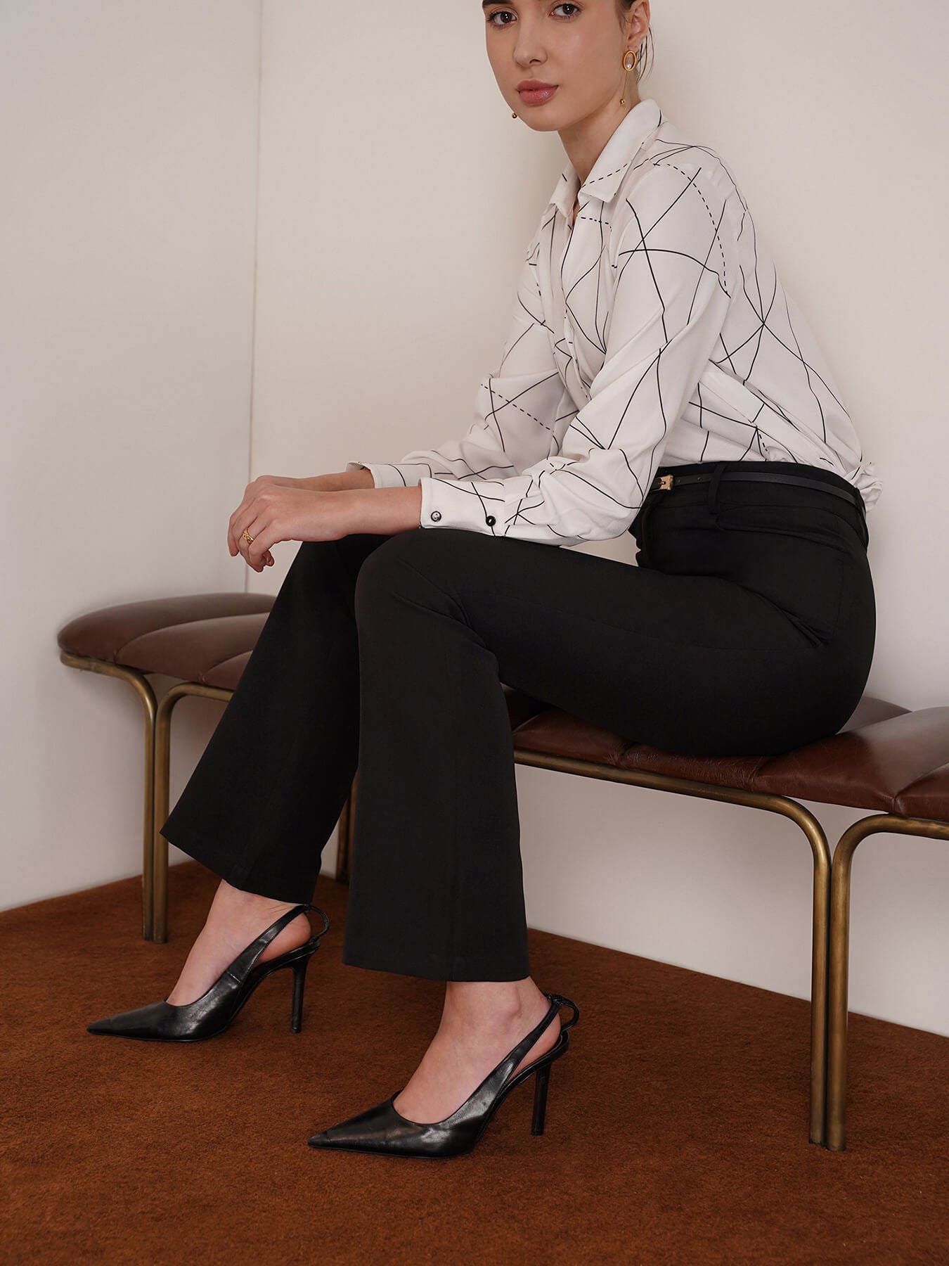 Bootcut Trousers - Black