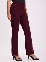 High Waist Pants - Maroon