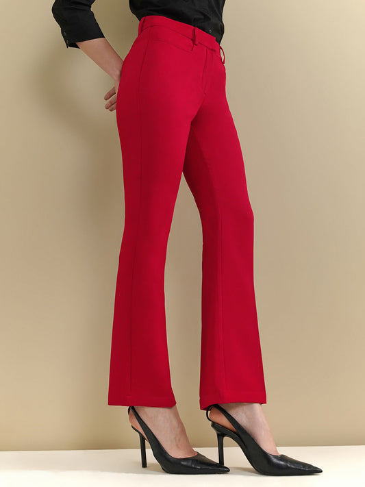 Bootcut Trousers - Red