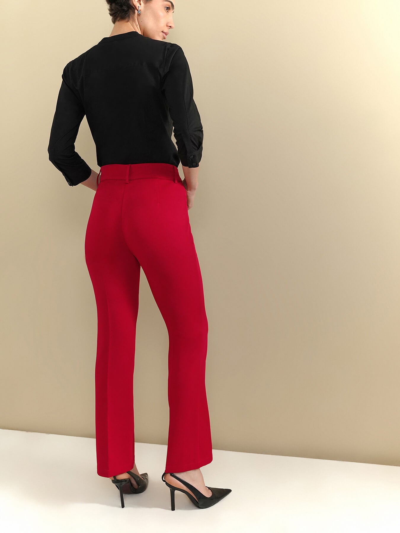 Bootcut Trousers - Red