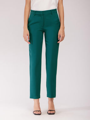 Straight Fit Trousers - Teal