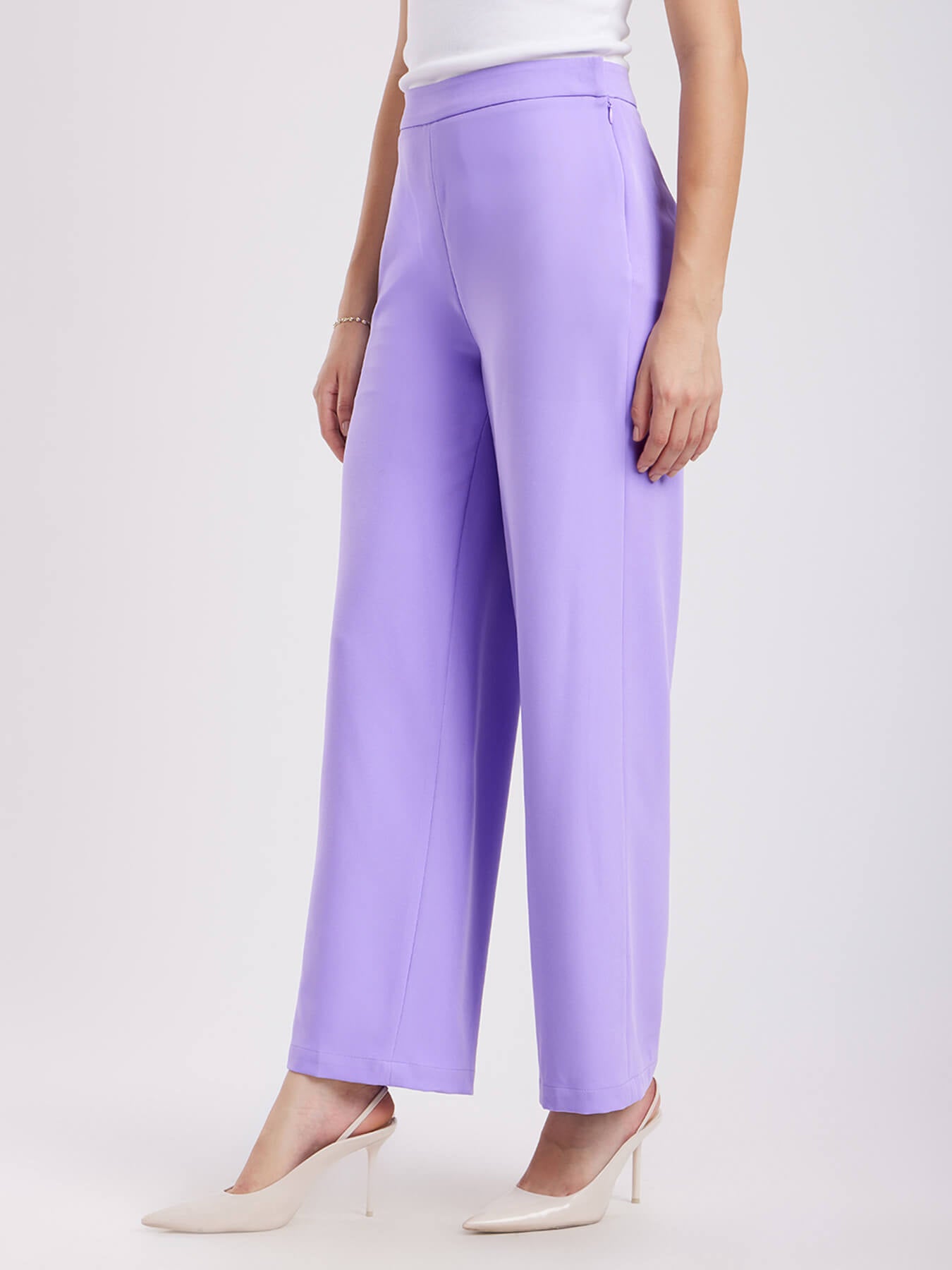 Wide Leg Pants - Lilac