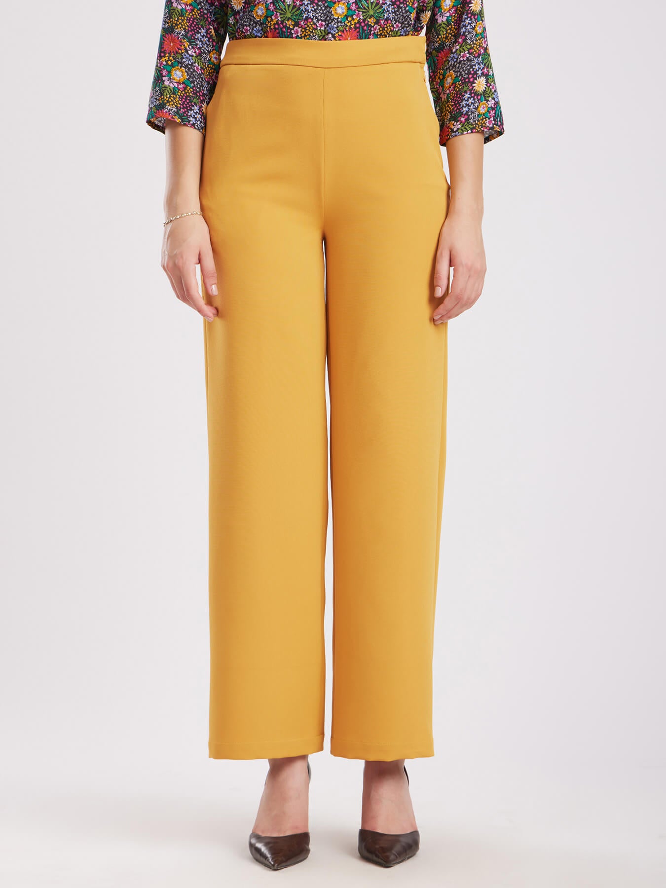 Wide Leg Pants - Mustard