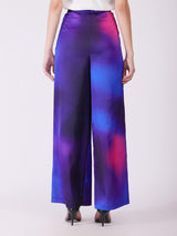 Satin Ombre Trousers - Electric Blue