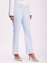 High Waist Bootcut Trousers - Light Blue