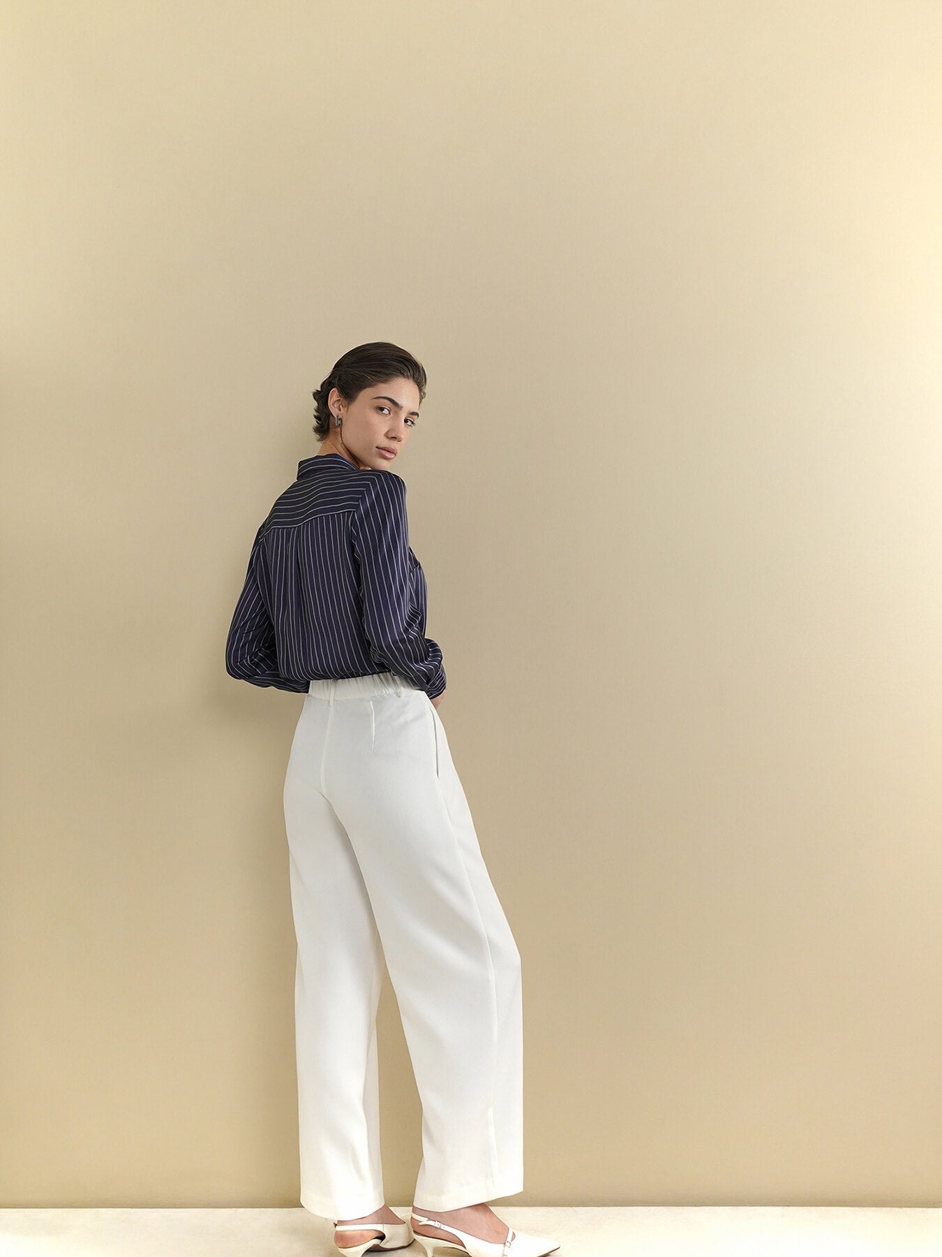 Wide Leg Trousers - Off White