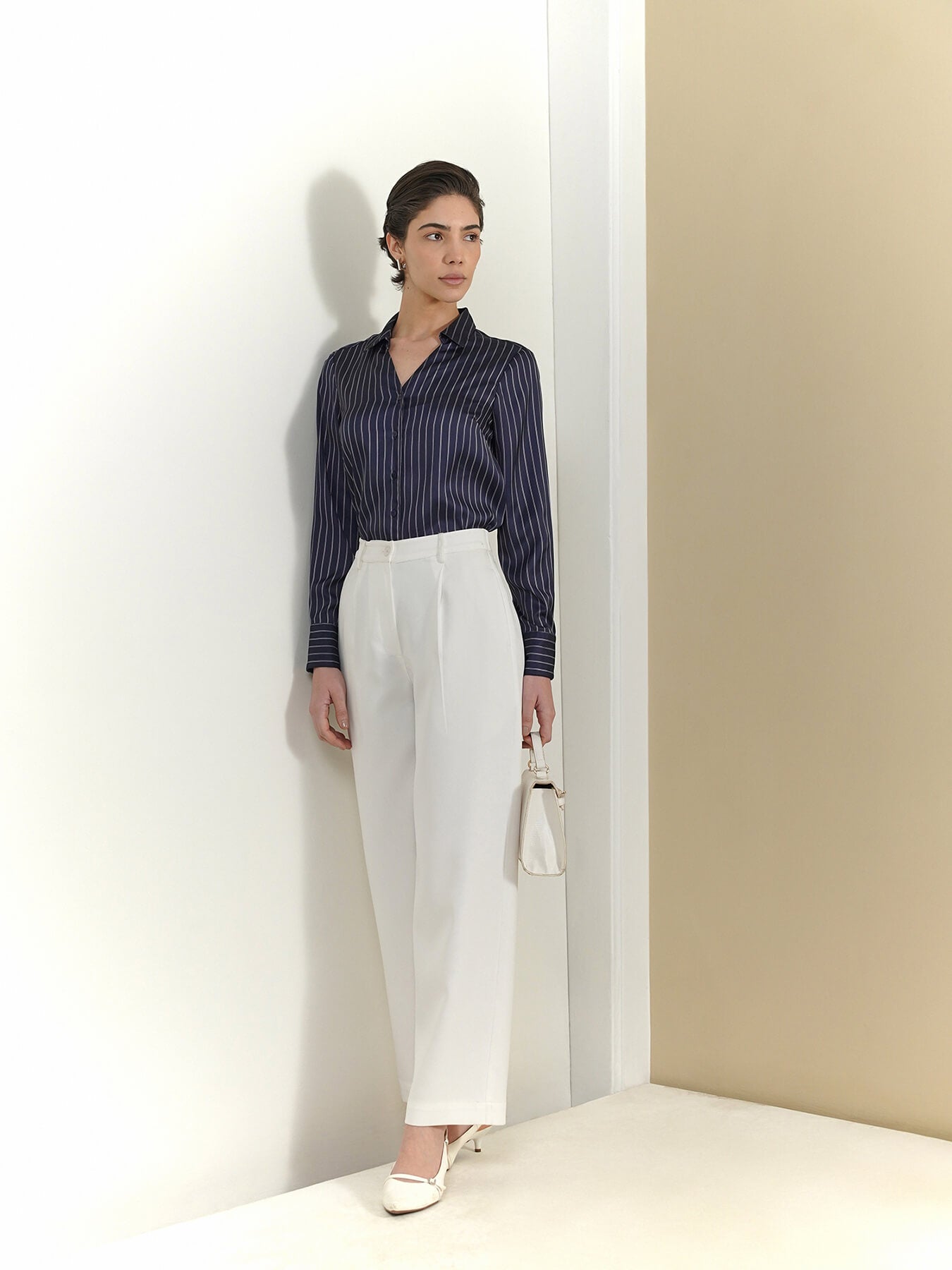 Wide Leg Trousers - Off White