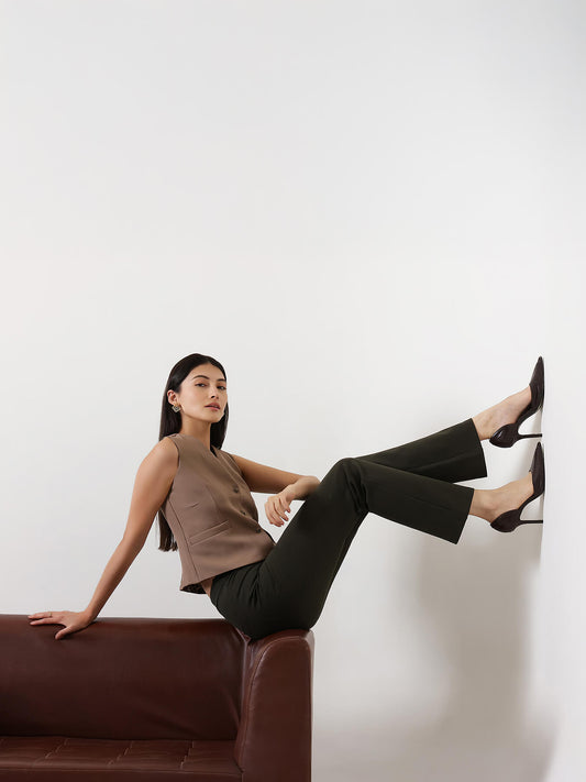 Wide Leg Pants - Olive