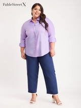 Cotton Placket Shirt - Lilac