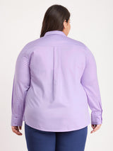 Cotton Placket Shirt - Lilac