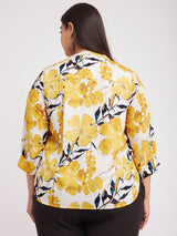 Floral Print Top - Yellow And White