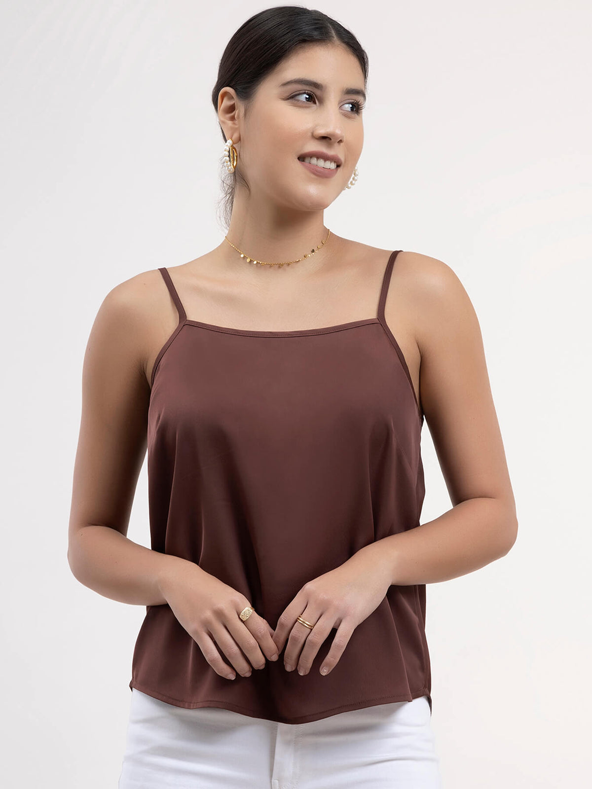 Satin Camisole - Brown